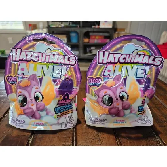 Hatchimals Alive, Neon Rainbow, Blind Box Surprise 2 Pack New Sealed Color - Picture 1 of 3